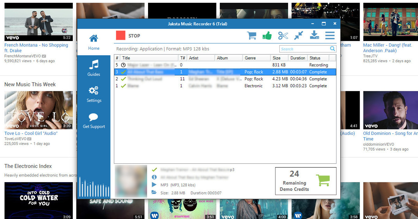 Picture of Jaksta Music Recorder for Windows